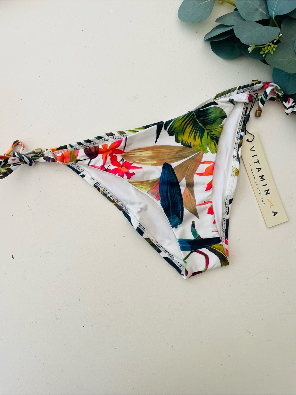 Vitamin A Tropical Side Tie String Bikini Bottom